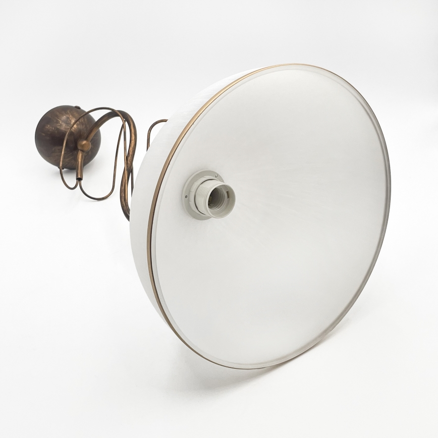 Полилей на тръба COBRA 1xE27/60W/230V Ø 30 см бронз/патина