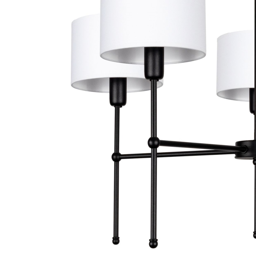 Полилей на тръба MADELA 5xE14/40W/230V бял/черен