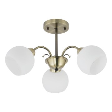 Полилей на тръба NESTOR 3xE27/40W/230V месинг