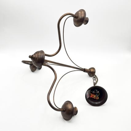 Полилей на верига ANTON 3xE14/15W/230V бронзов