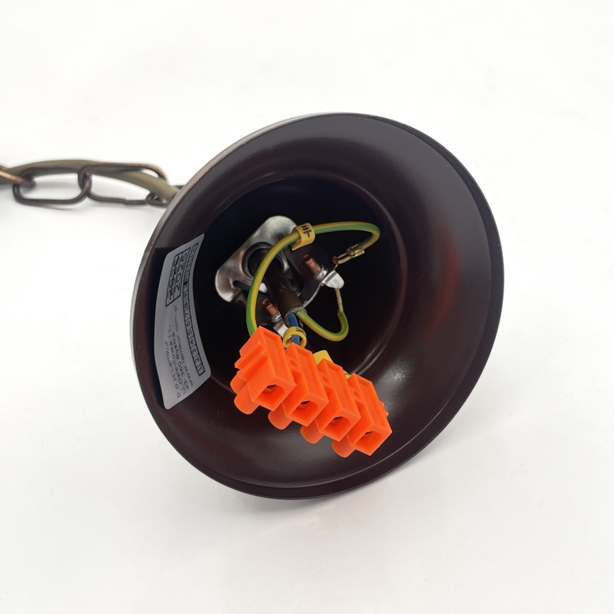 Полилей на верига ANTON 3xE14/15W/230V бронзов