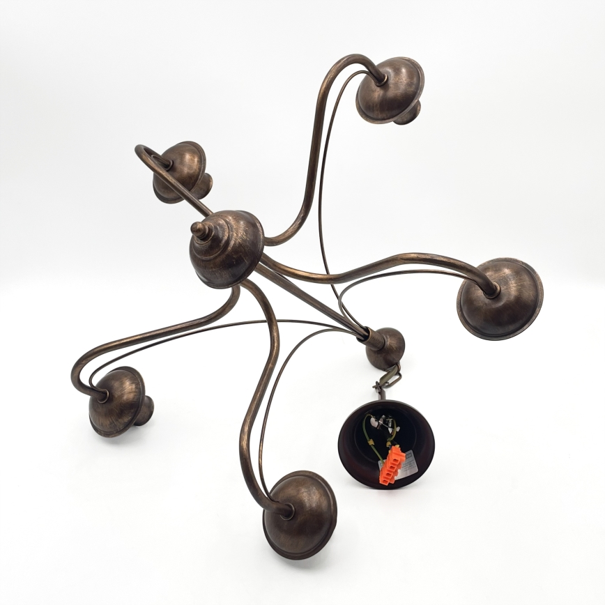 Полилей на верига ANTON 5xE14/15W/230V бронзов