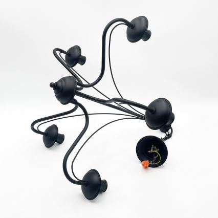 Полилей на верига ANTON, 5xE14/15W/230V, черен