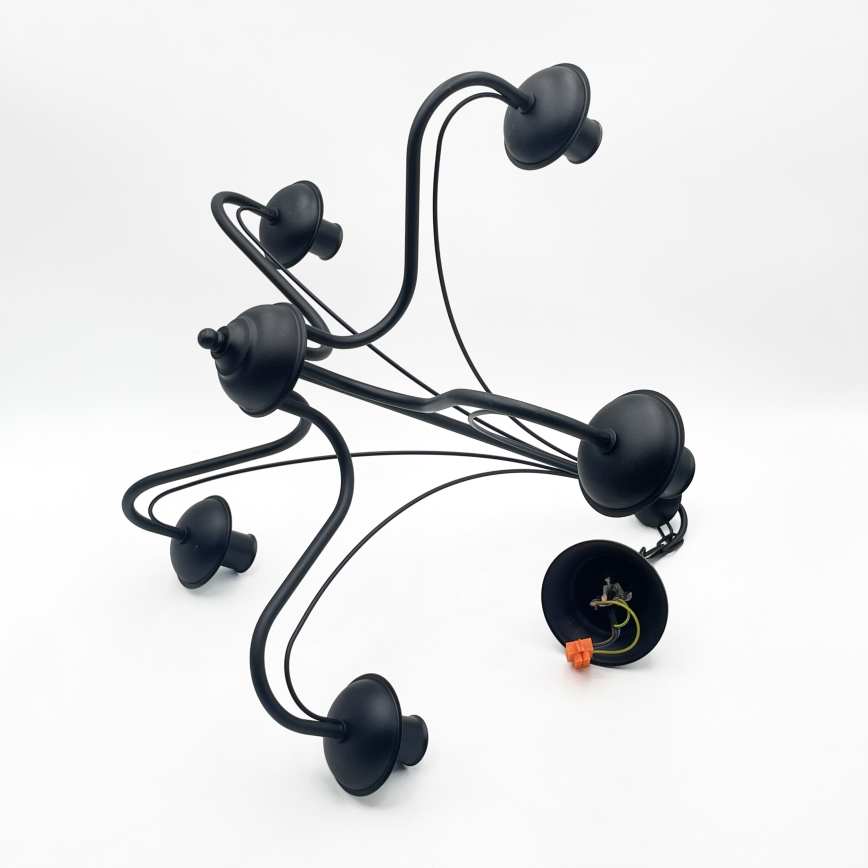 Полилей на верига ANTON, 5xE14/15W/230V, черен