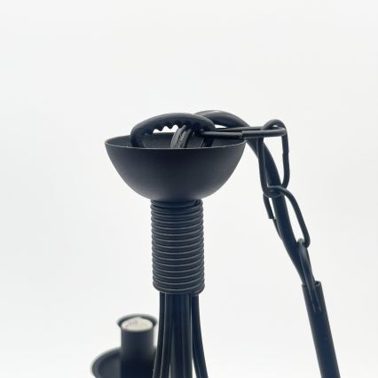 Полилей на верига ANTON 6xE14/60W/230V черен