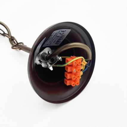 Полилей на верига ANTON 8xE14/60W/230V бронзов