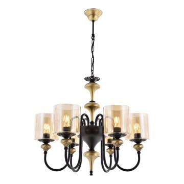 Полилей на верига BUSAN 6xE27/40W/230V златен