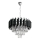Полилей на верига CRISTAL 5xE14/10W/230V черен/матов хром