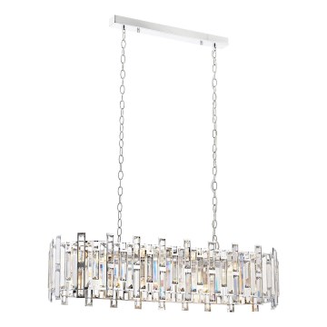 Полилей на верига CRYSTALLINE 13xE14/40W/230V лъскав хром