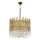 Полилей на верига CRYSTALLINE 6xE27/40W/230V, диаметър 40 см, месинг