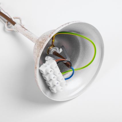 Полилей на верига MALBO 8xE14/10W/230V бял/златист/патина