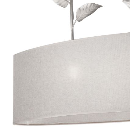 Полилей на верига NOEMI 2xE27/60W/230V сребриста/бяла патина
