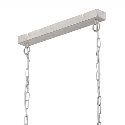 Полилей на верига NOEMI 2xE27/60W/230V сребриста/бяла патина