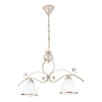 Полилей на верига RETRO 2xE27/60W/230V злато/патина