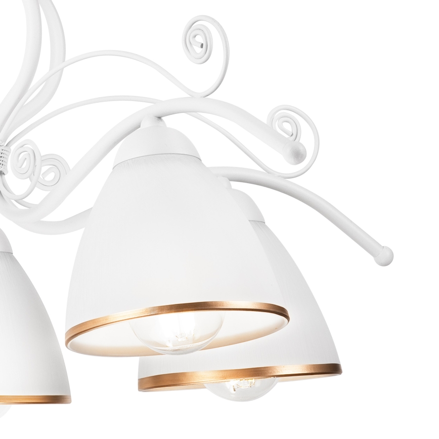 Полилей на верига RETRO II 5xE27/60W/230V бял