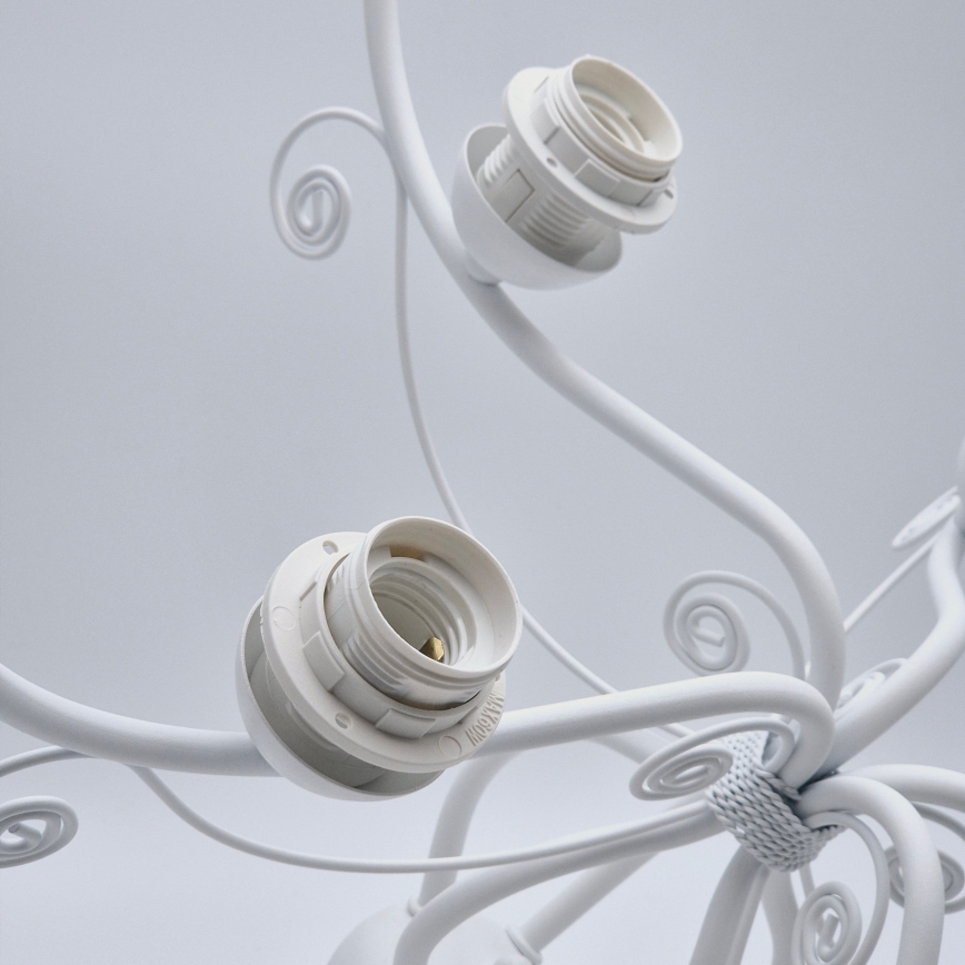 Полилей на верига RETRO II 5xE27/60W/230V бял