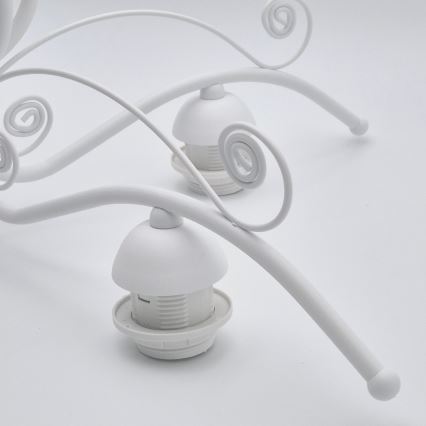 Полилей на верига RETRO II 5xE27/60W/230V бял