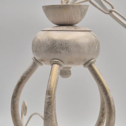 Полилей на верига RETRO II 5xE27/60W/230V бяла патина