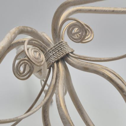 Полилей на верига RETRO II 5xE27/60W/230V бяла патина