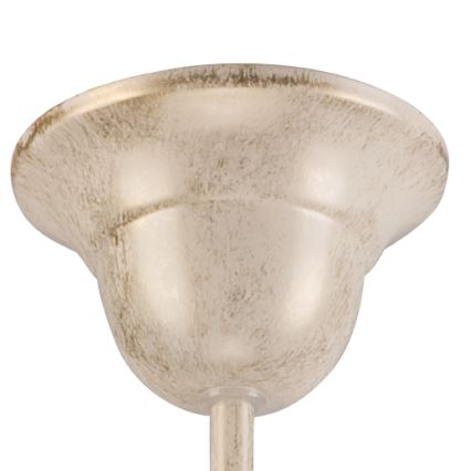 Полилей на верига RETRO II 5xE27/60W/230V бяла патина