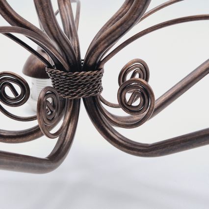 Полилей на верига RETRO II 5xE27/60W/230V бронзова патина