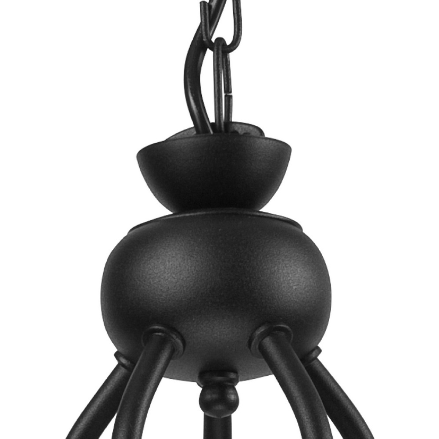 Полилей на верига RETRO II 5xE27/60W/230V матово черно