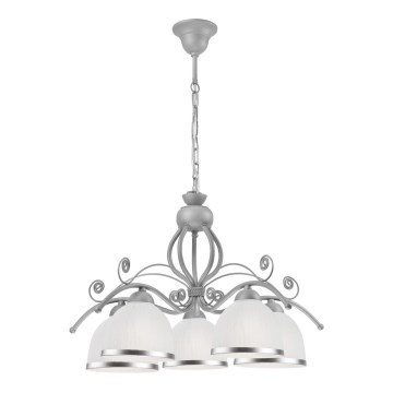 Полилей на верига RETRO II 5xE27/60W/230V, сребрист