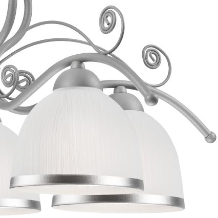 Полилей на верига RETRO II 5xE27/60W/230V, сребрист