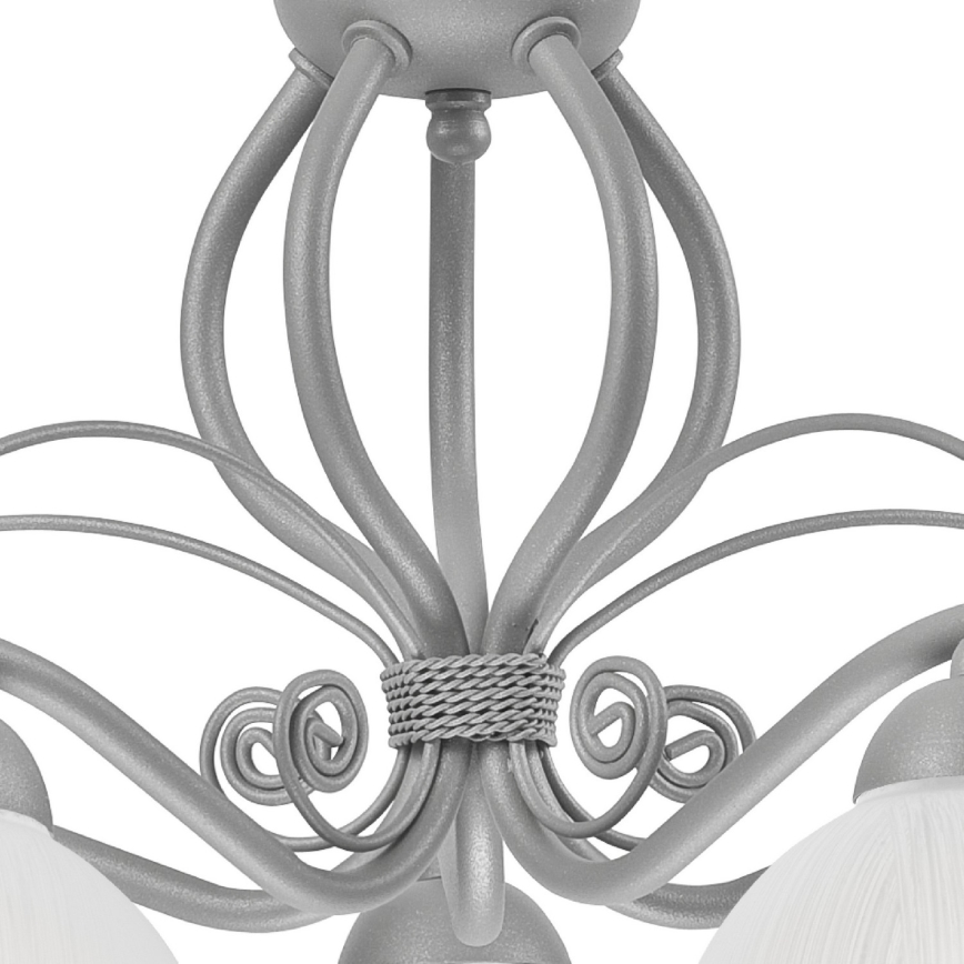 Полилей на верига RETRO II 5xE27/60W/230V, сребрист