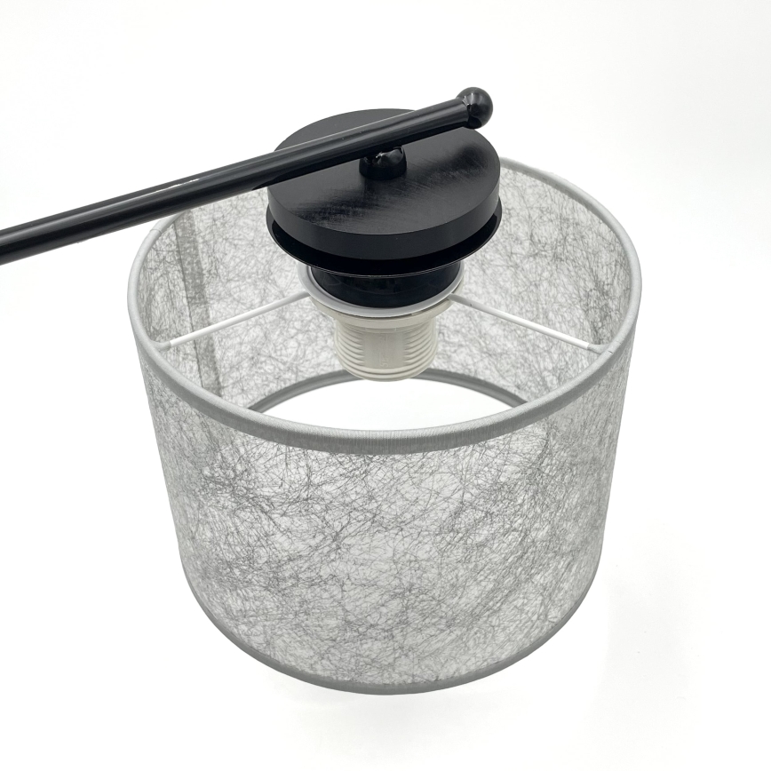 Полилей на верига ROSA 5xE27/60W/230V черен/сив