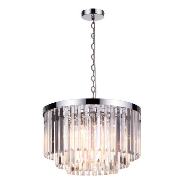 Полилей на верига VETRO 5xE14/60W/230V, гланцов хром