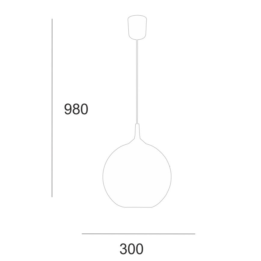 Полилей на верижка 1xE27/60W/230V