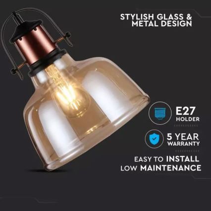 Полилей на верижка 1xE27/60W/230V