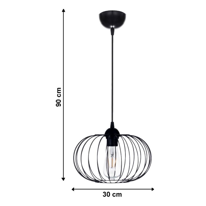 Полилей на верижка BOCCA 1xE27/60W/230V