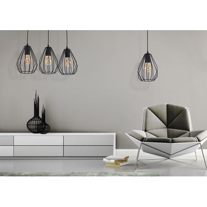 Полилей на верижка BRYLANT BLACK 3xE27/60W/230V