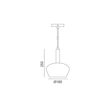 Полилей на верижка CASA 1xGU10/25W/230V