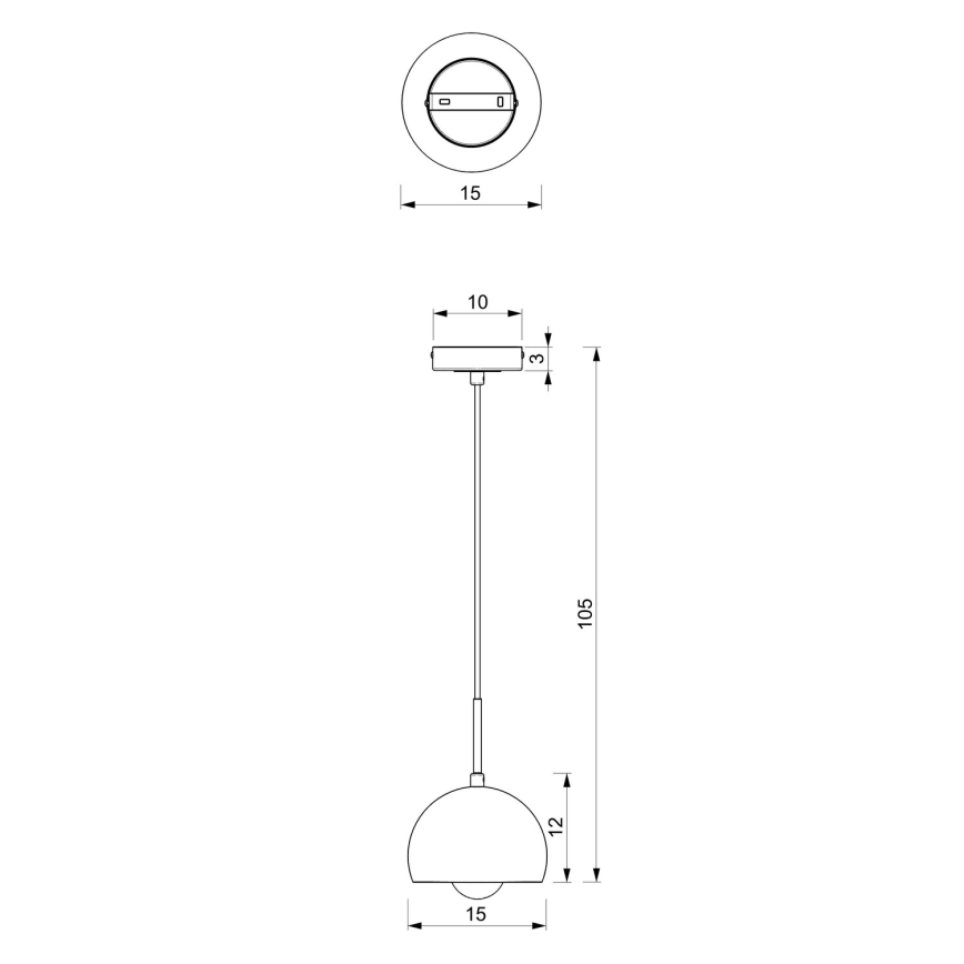 Полилей на верижка COOL 1xE27/60W/230V