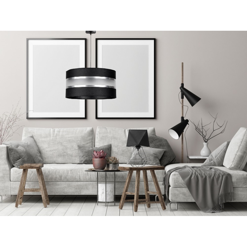 Полилей на верижка CORAL 1xE27/60W/230V черна