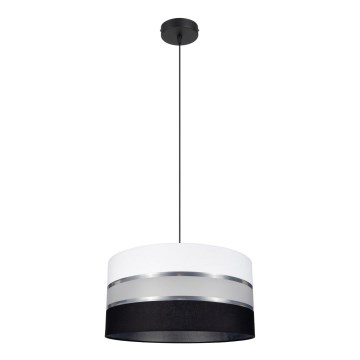 Полилей на верижка CORAL 1xE27/60W/230V чернобяла