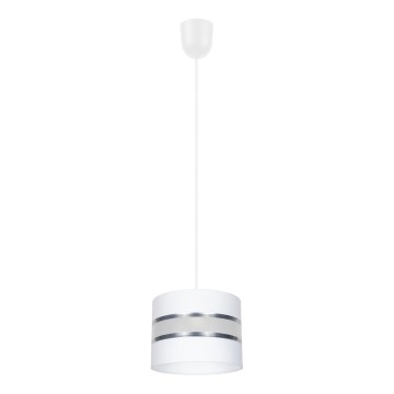 Полилей на верижка CORAL S 1xE27/60W/230V бяла