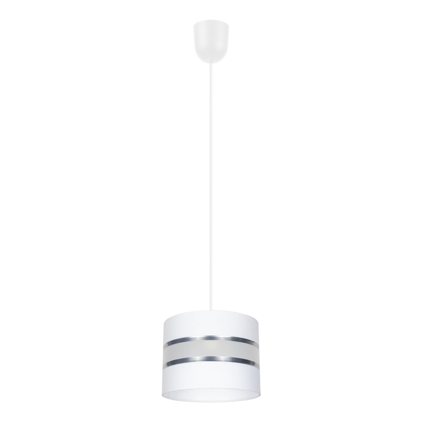 Полилей на верижка CORAL S 1xE27/60W/230V бяла