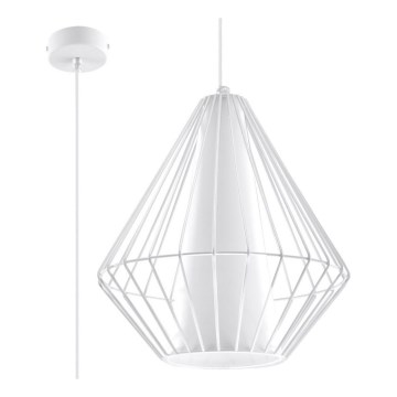 Полилей на верижка DEMI 1xE27/60W/230V бяла