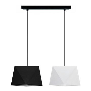 Полилей на верижка DIAMENT 2xE27/60W/230V чернобяла