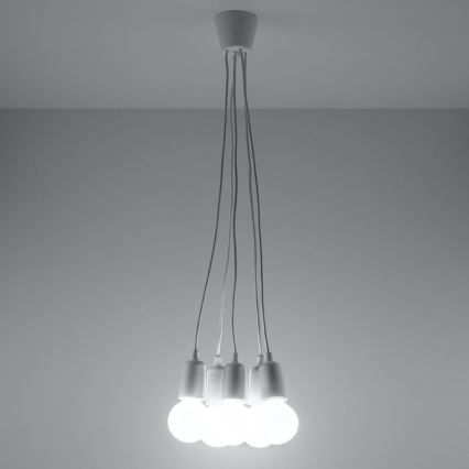 Полилей на верижка DIEGO 5xE27/60W/230V