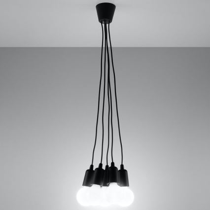 Полилей на верижка DIEGO 5xE27/60W/230V