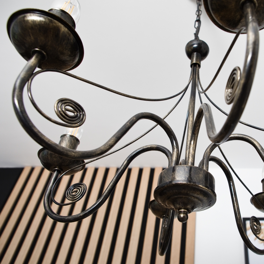 Полилей на верижка DONATO 6xE14/40W/230V