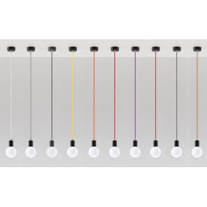 Полилей на верижка EDISON 1xE27/60W/230V черна