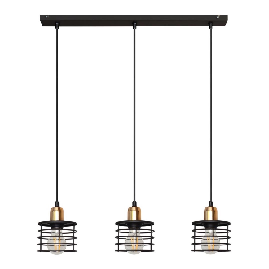 Полилей на верижка EDISON 3xE27/15W/230V