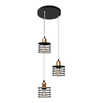 Полилей на верижка EDISON 3xE27/15W/230V