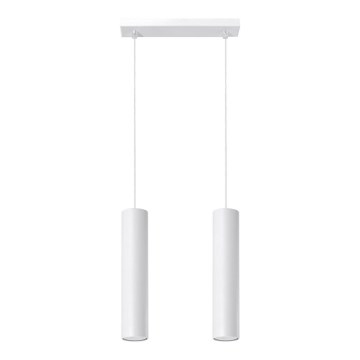 Полилей на верижка LAGOS 2 2xGU10/40W/230V бяла